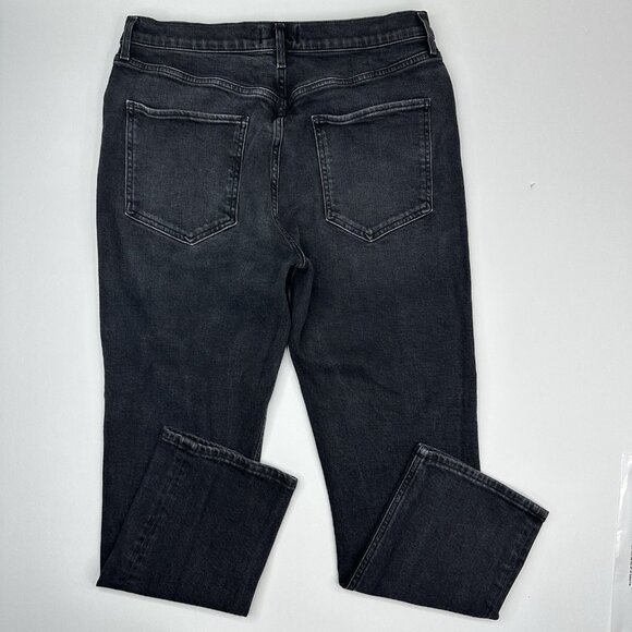 AGOLDE Women Black Pepper Hi-Rise Straight Crop Designer Luxury Jean W32/L26 - Picture 4 of 12